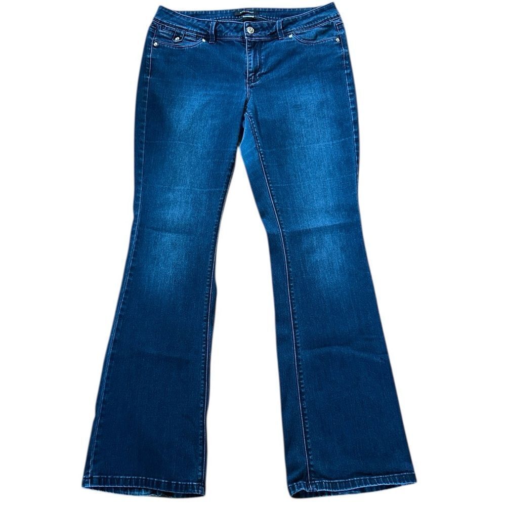 White House Black Market Dark Blue Skinny Flare Jeans